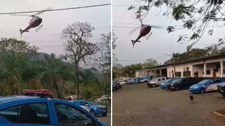 Imagem Ilustrando a Notícia: Criminosos tentam sequestrar helicóptero em pleno voo no Rio de Janeiro