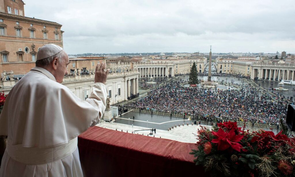 Imagem Ilustrando a Notícia: Em mensagem de Natal, Papa pede que se evite a polarização e defende o diálogo