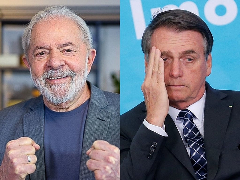 Imagem Ilustrando a Notícia: Em pesquisa divulgada, Datafolha diz que Lula tem 48% das intenções de voto contra 22% de Bolsonaro