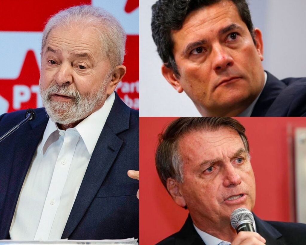 Imagem Ilustrando a Notícia: Há 10 meses para as eleições, políticos bolsonaristas intensificam ataques à Moro e Lula nas redes sociais