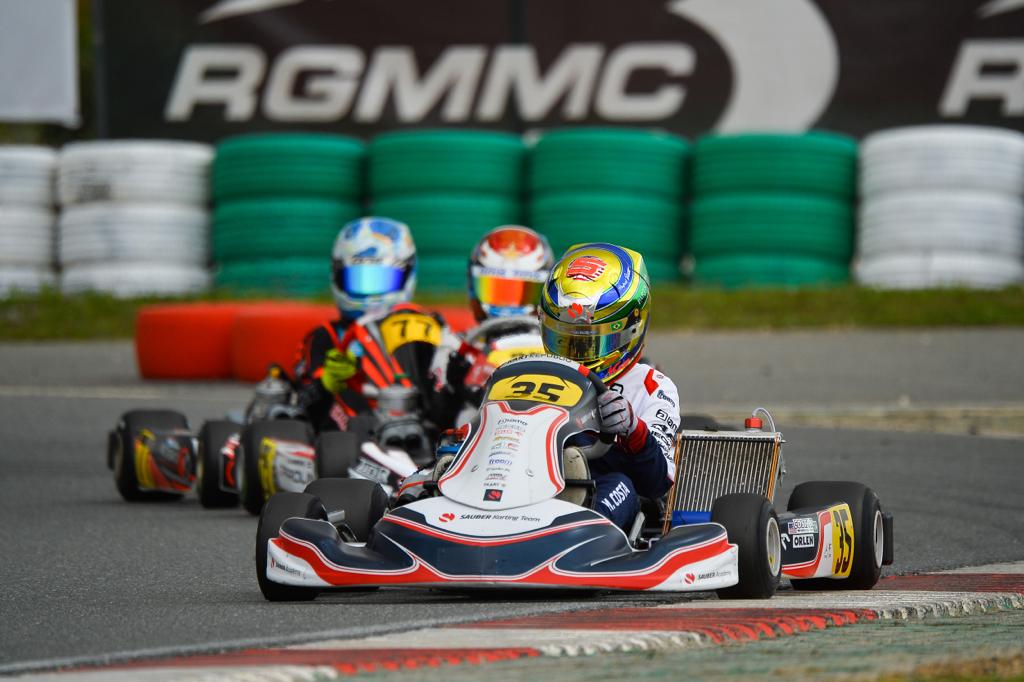 Imagem Ilustrando a Notícia: Integrante da Sauber Academy, Miguel Costa vence prova no Open do Europeu de Kart