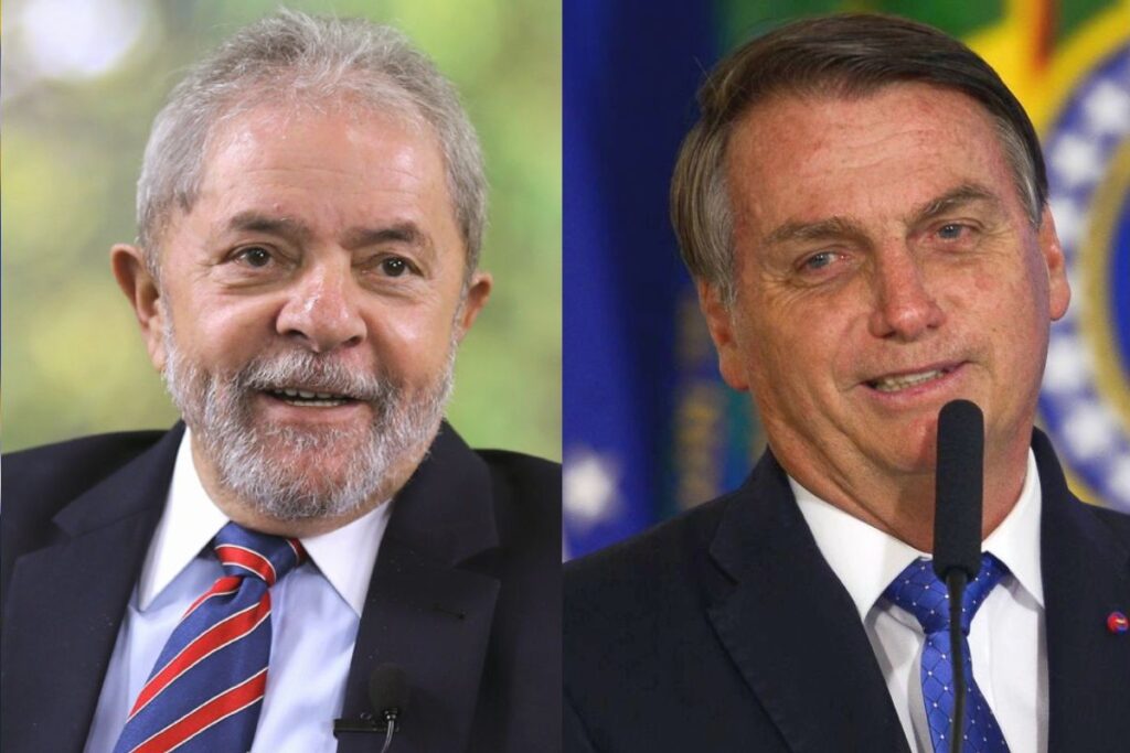 Imagem Ilustrando a Notícia: Lula tem 43% e Bolsonaro 35% em pesquisa, pontuação estável há um mês