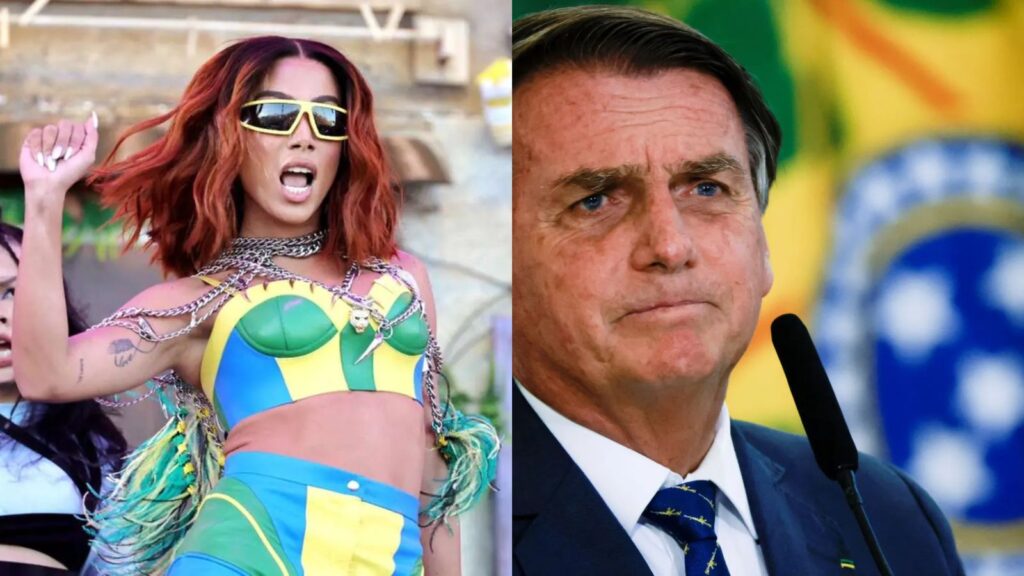 Imagem Ilustrando a Notícia: Anitta bloqueia Bolsonaro no Twitter e analisa nova estratégia do presidente; entenda