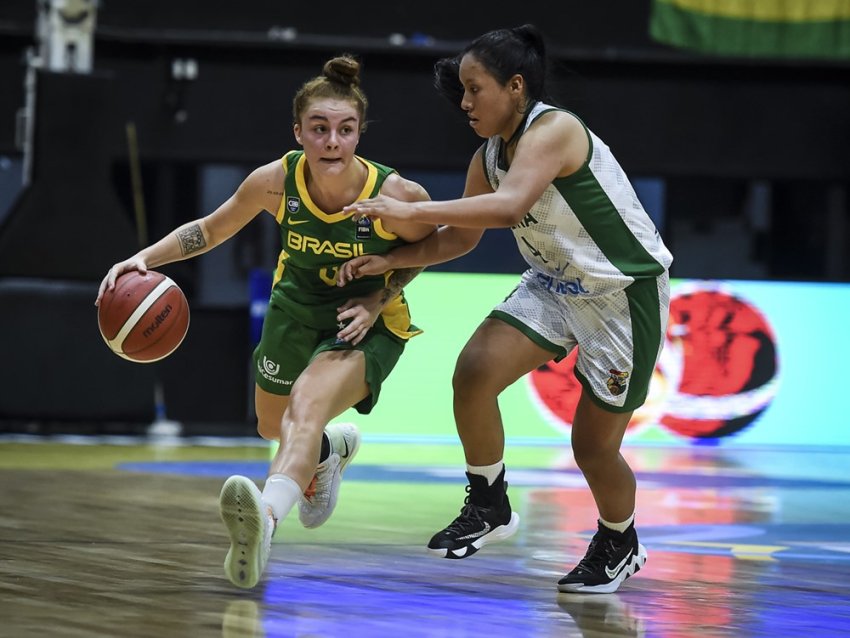 Imagem Ilustrando a Notícia: Brasil estreia com vitória no Sul-americano sub-18 feminino de basquete