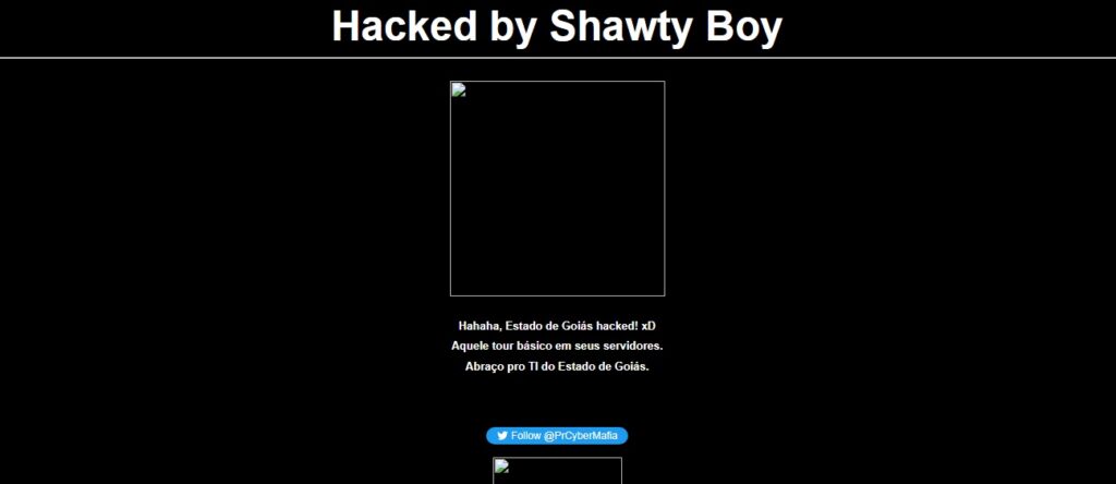 Imagem Ilustrando a Notícia: Hackers invadem site do governo e tiram portal do ar: “Abraço pro TI do Estado de Goiás”