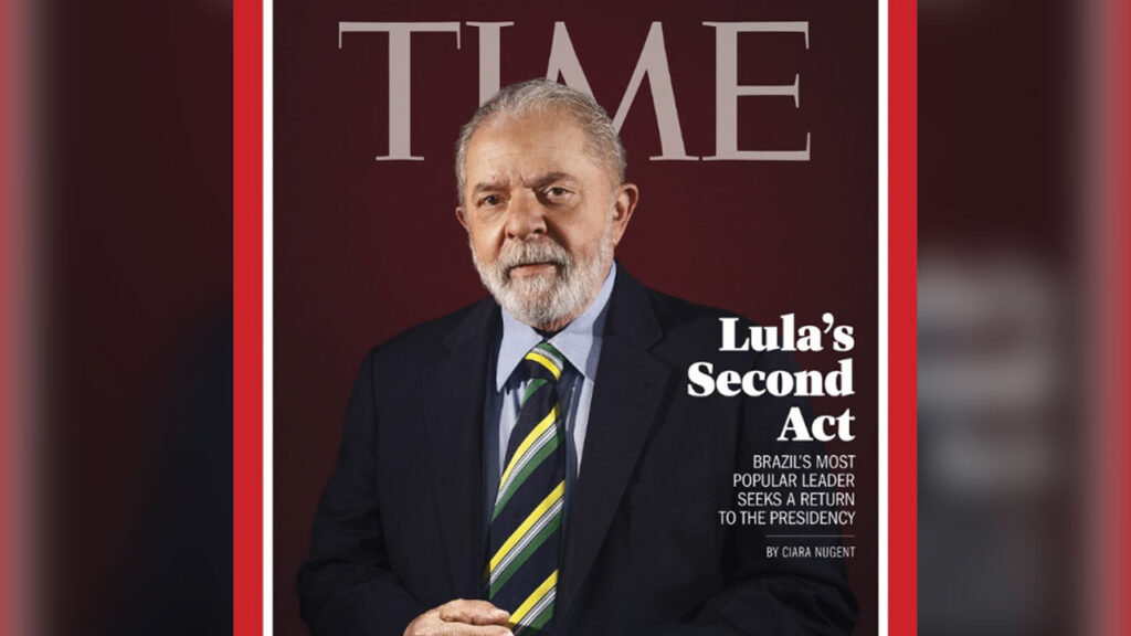 Imagem Ilustrando a Notícia: Bolsonaristas atacam revista ‘Time’ por entrevista com Lula, mas até dezembro pediam capa com Bolsonaro