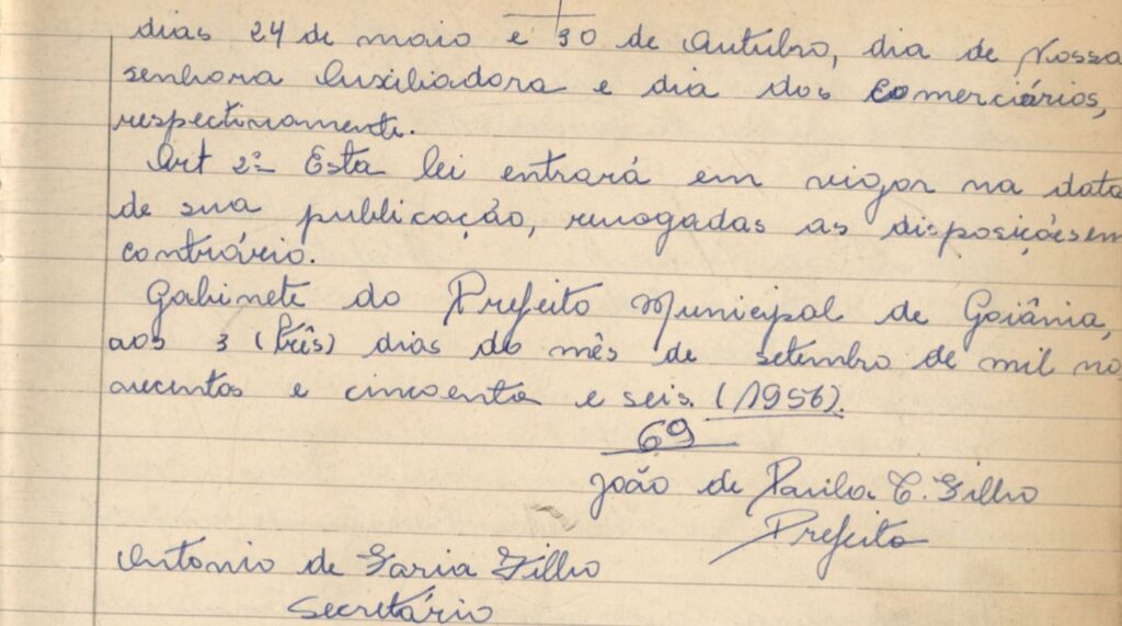 Imagem Ilustrando a Notícia: Feriado de 24 de maio foi sancionado há quase 70 anos, em documento feito a mão: veja