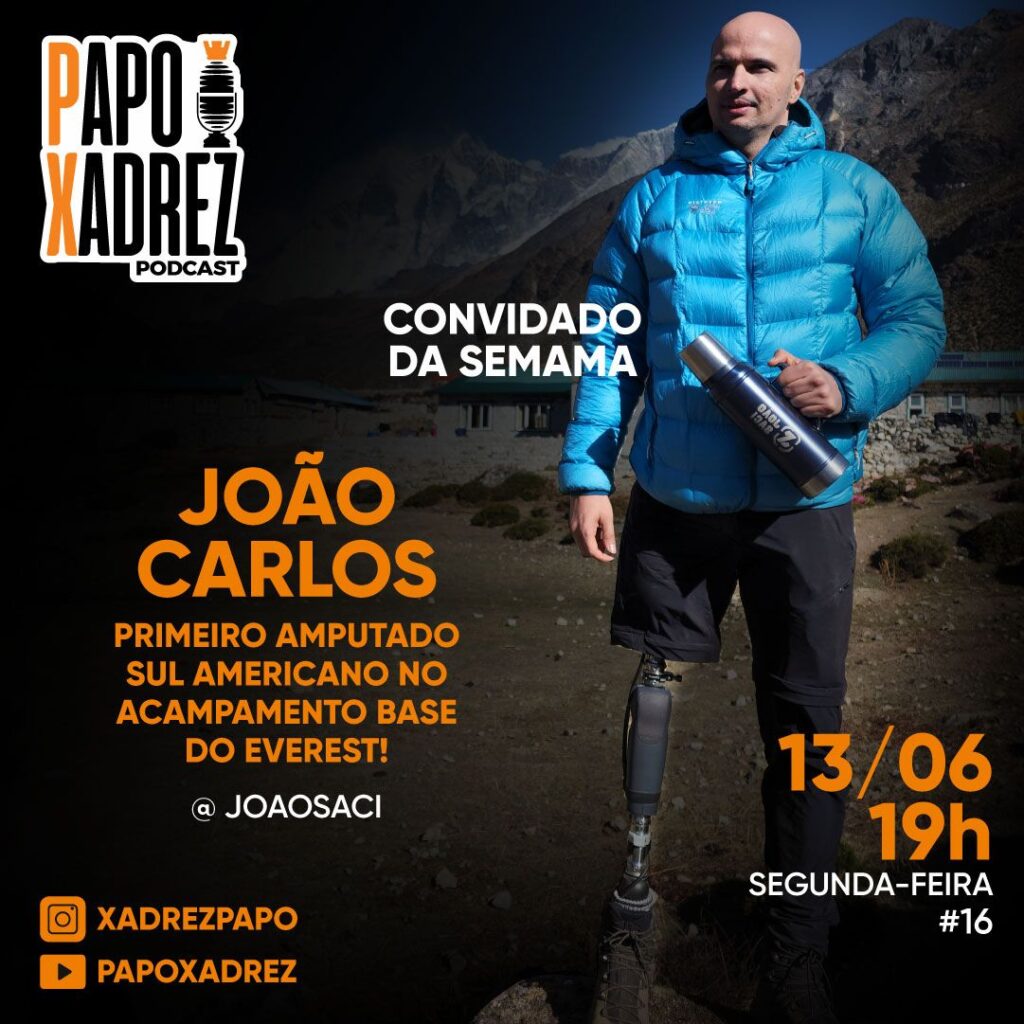 Imagem Ilustrando a Notícia: O atleta paralímpico João Saci vai ao ‘Papo Xadrez’
