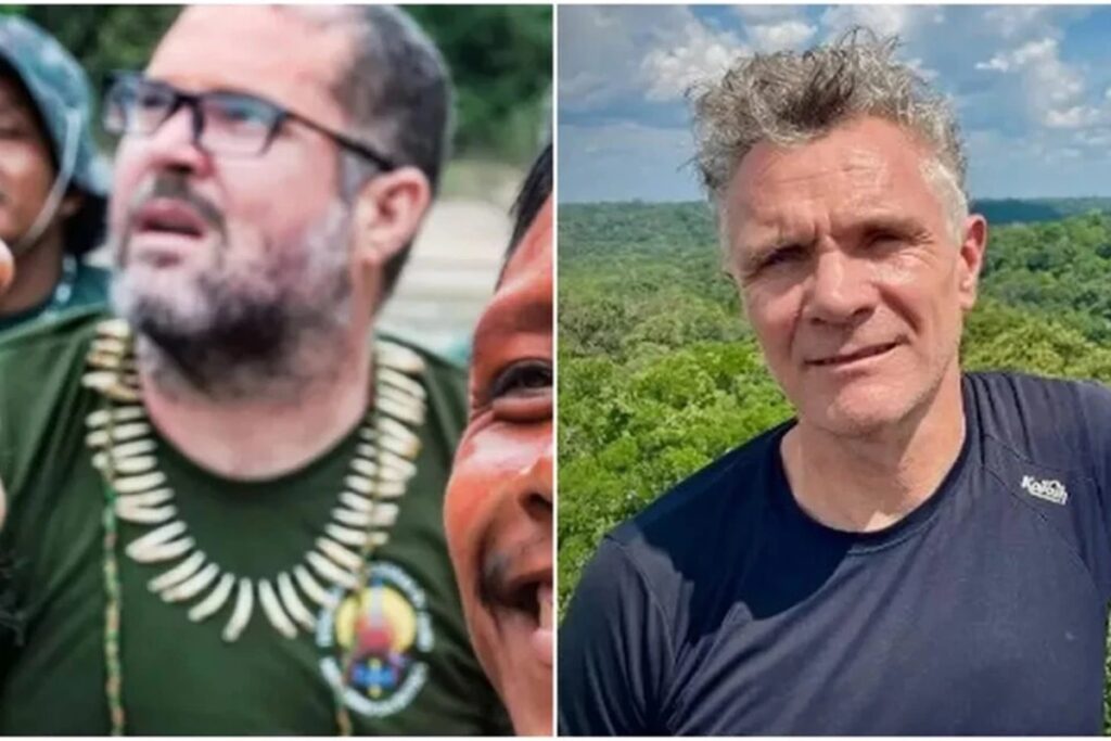 Imagem Ilustrando a Notícia: Corpos de indigenista e do jornalista britânico desaparecidos na Amazônia foram encontrados, diz esposa de Dom Phillips