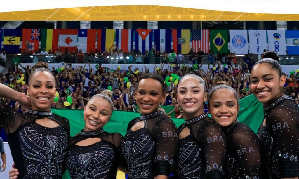 Imagem Ilustrando a Notícia: Seleção feminina é campeã por equipes no Pan de ginástica artística