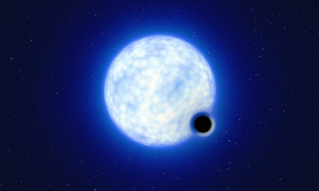 Imagem Ilustrando a Notícia: Cientistas detectam buraco negro adormecido fora da Via Láctea