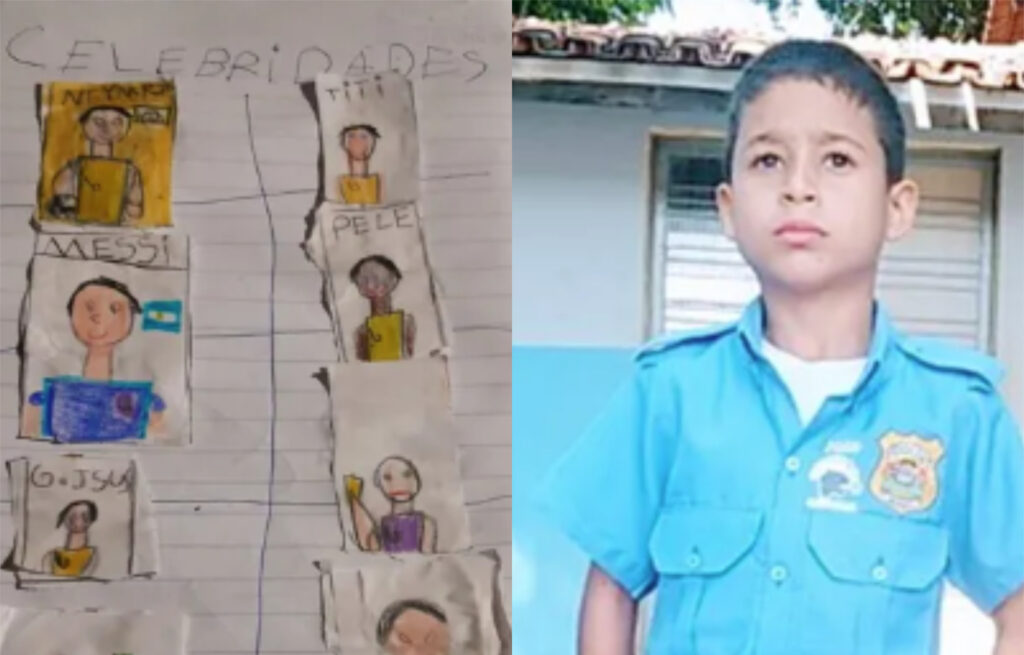 Imagem Ilustrando a Notícia: Sem dinheiro para comprar figurinhas, menino faz o seu próprio álbum da Copa do Mundo
