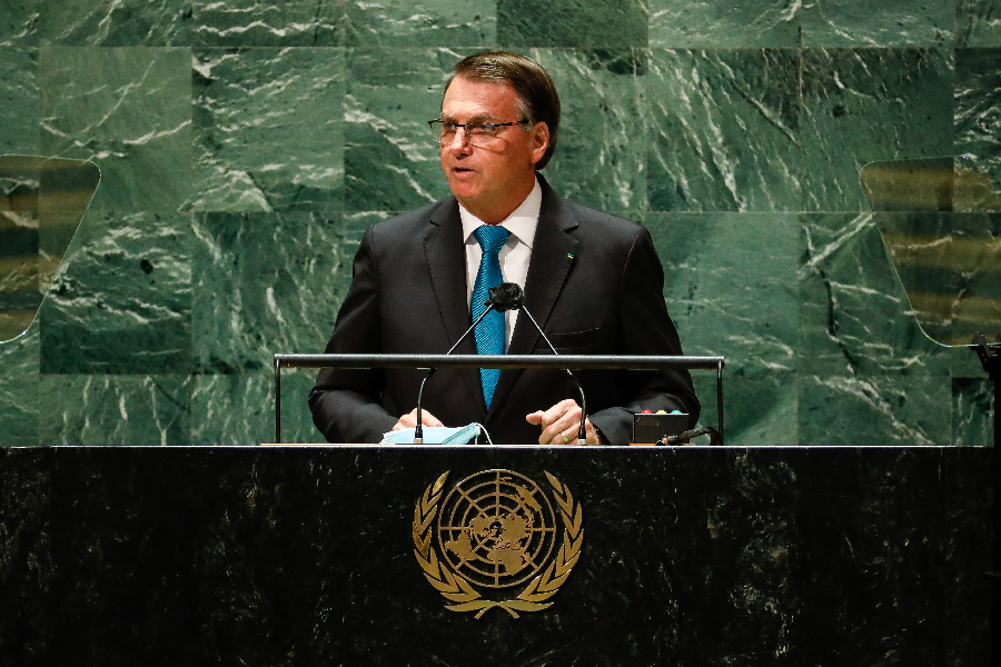 Imagem Ilustrando a Notícia: Bolsonaro diz que a economia está “em plena recuperação”, em discurso na ONU