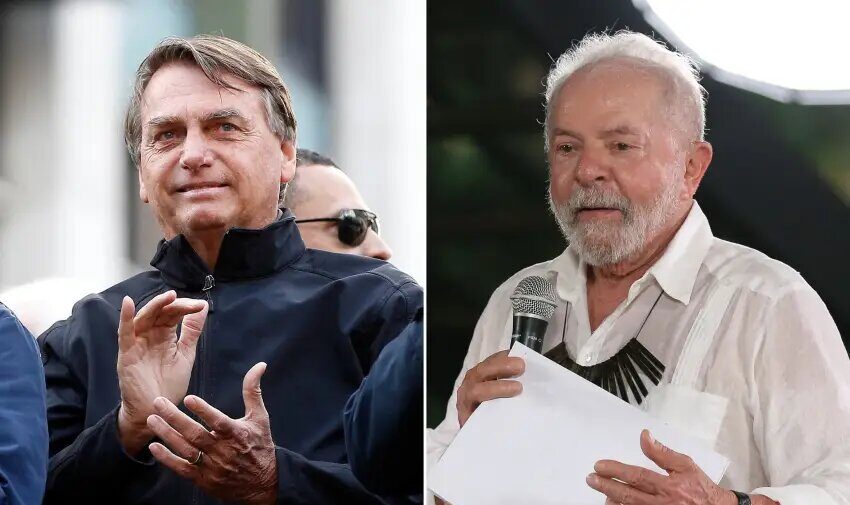 Imagem Ilustrando a Notícia: Lula e Bolsonaro têm empate técnico no 1° turno, diz Instituto de pesquisa contratado pelo governo