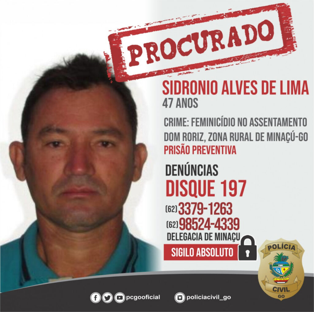 Imagem Ilustrando a Notícia: Polícia divulga foto do suspeito de matar agricultora em Minaçu