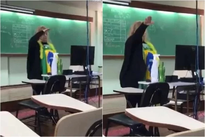 Imagem Ilustrando a Notícia: Professora que fez gesto nazista é demitida de escola no Paraná