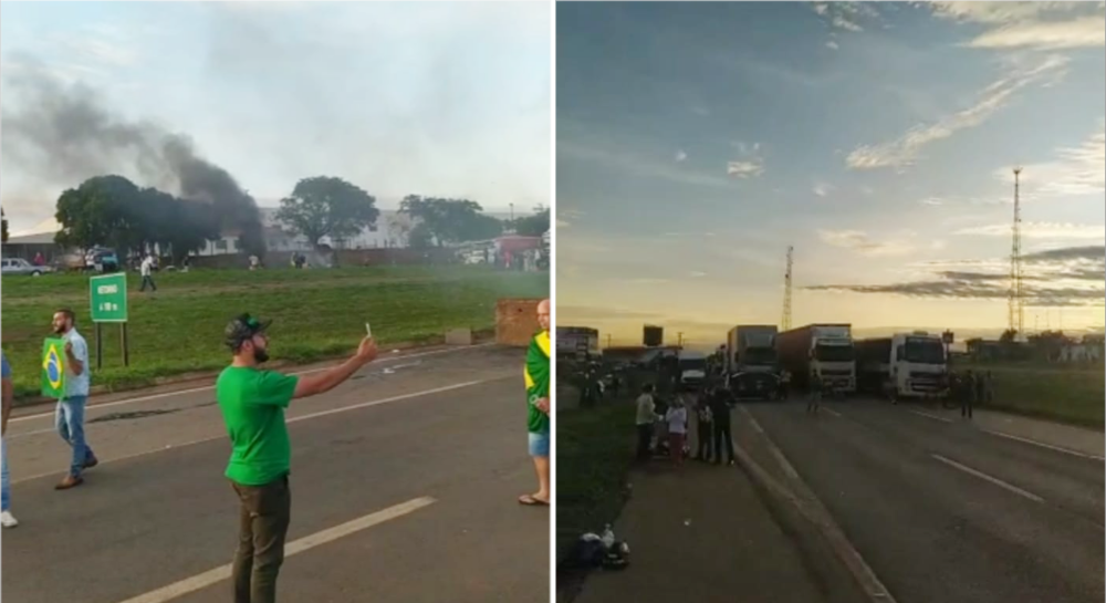 Imagem Ilustrando a Notícia: Insatisfeitos com vitória de Lula fecham rodovias em Goiás