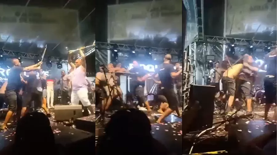 Imagem Ilustrando a Notícia: Samba da Feira termina em confusão após músicos da Psirico e Samba Trator brigarem em cima do palco