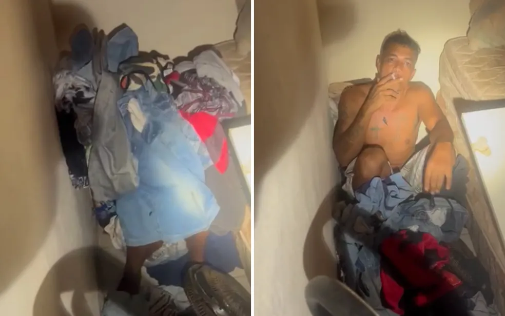 Imagem Ilustrando a Notícia: Suspeito de roubo é encontrado tentando se esconder embaixo de roupas, em Guapó