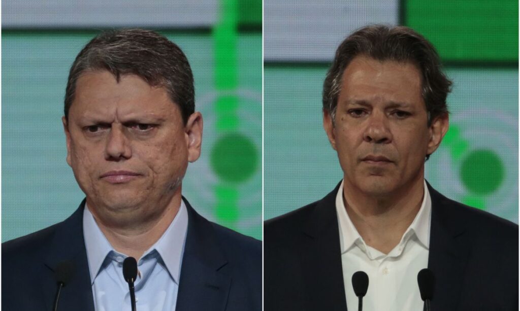 Imagem Ilustrando a Notícia: Tarcísio e Haddad vão disputar 2º turno para governador em São Paulo
