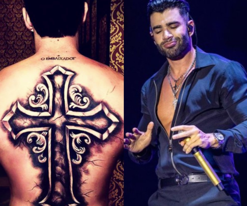 Imagem Ilustrando a Notícia: Gusttavo Lima mostra nova tatuagem e vira alvo de chacota: “Muito torta”; veja imagem