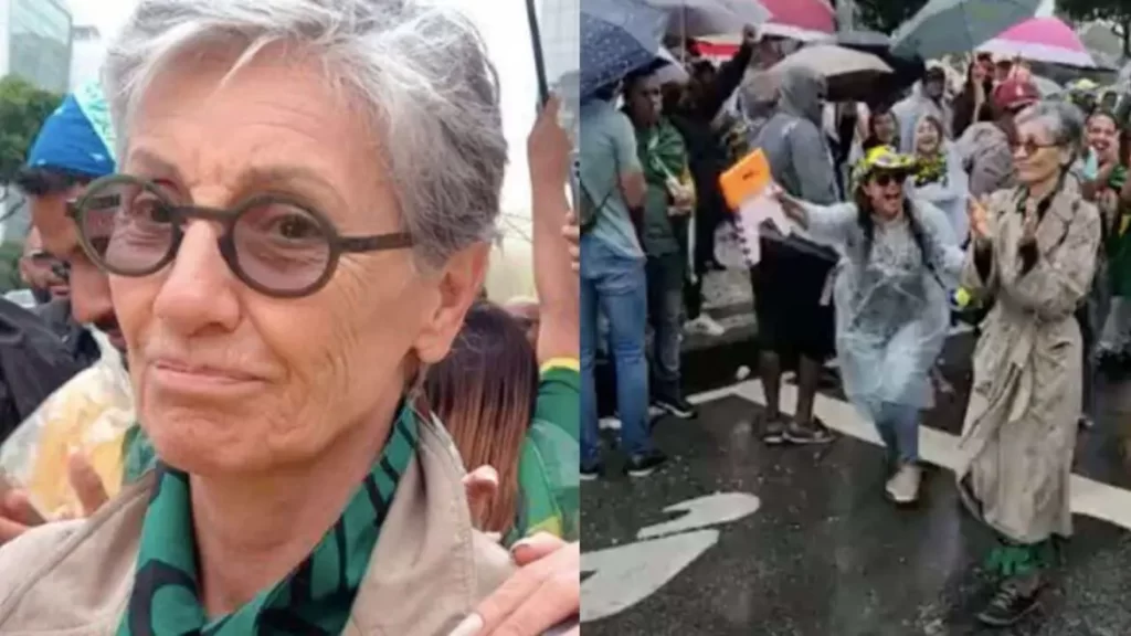 Imagem Ilustrando a Notícia: Cássia Kis participa de manifestação pró-bolsonaro; veja vídeos