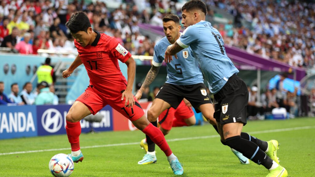 Imagem Ilustrando a Notícia: Uruguai e Coreia do Sul ficam no 0 a 0 na Copa do Catar