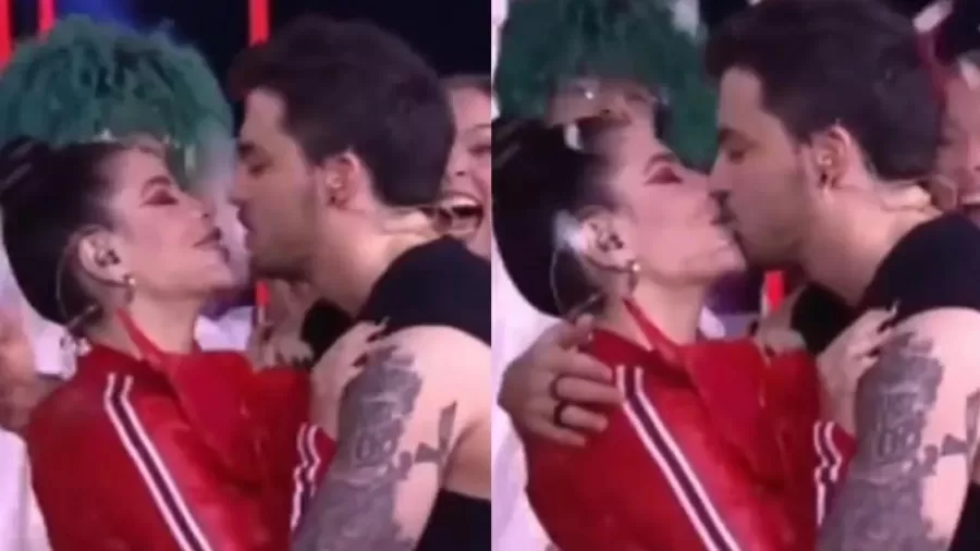 Imagem Ilustrando a Notícia: Gkay e Felipe Neto se beijam durante live e web reage: ‘Visão horrível’