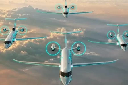 Imagem Ilustrando a Notícia: Embraer apresenta projeto de avião híbrido e elétrico