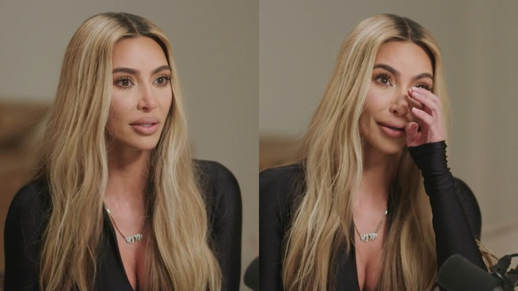 Imagem Ilustrando a Notícia: Kim Kardashian chora ao falar sobre Kanye West e relação com filhos diante polêmicas do rapper: ‘Eles não sabem de nada’