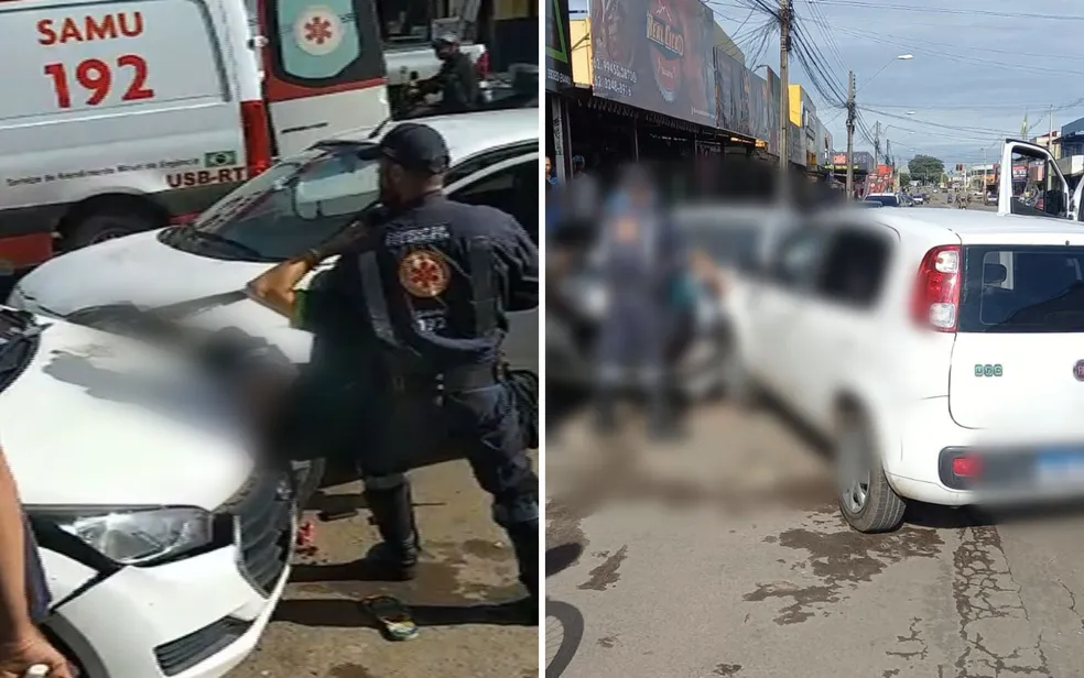 Imagem Ilustrando a Notícia: Ciclista tem perna esmagada por carro durante briga de trânsito com motorista de app, em Aparecida de Goiânia