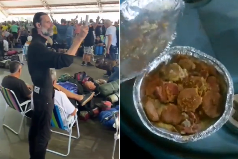 Imagem Ilustrando a Notícia: Manifestantes presos no DF reclamam da qualidade de marmitas: “Nem cachorro come”; confira vídeo