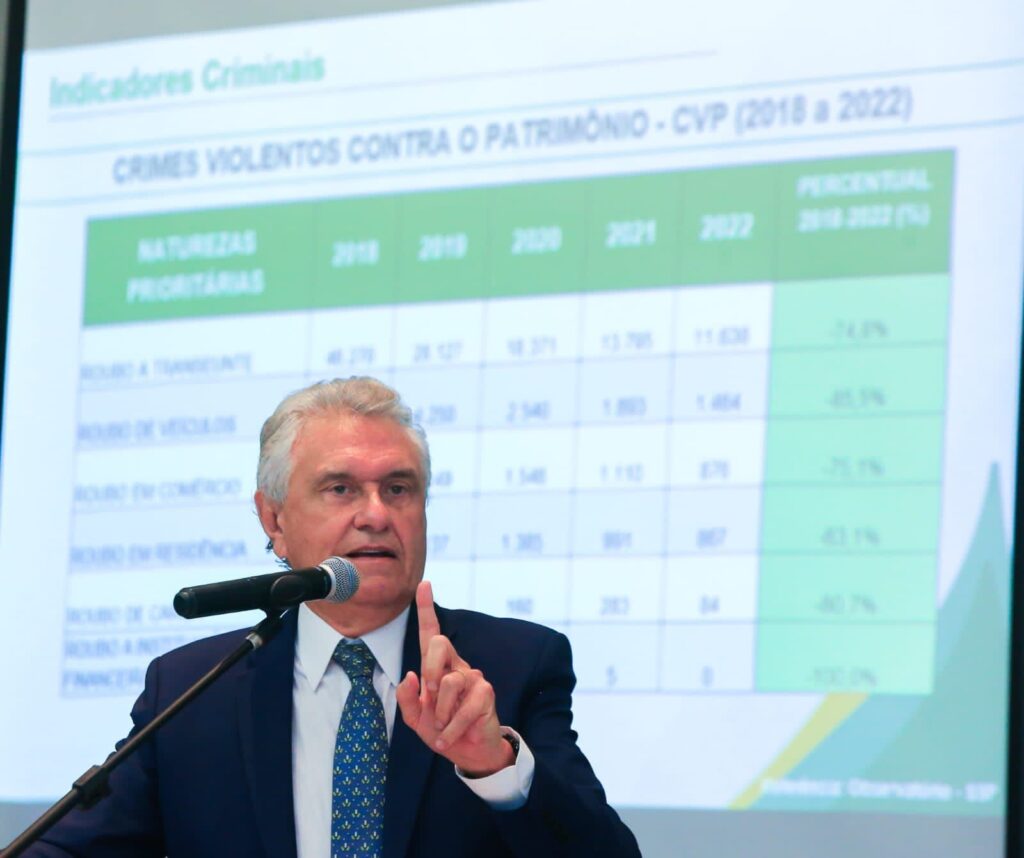 Imagem Ilustrando a Notícia: Goiás alcança redução histórica de crimes violentos