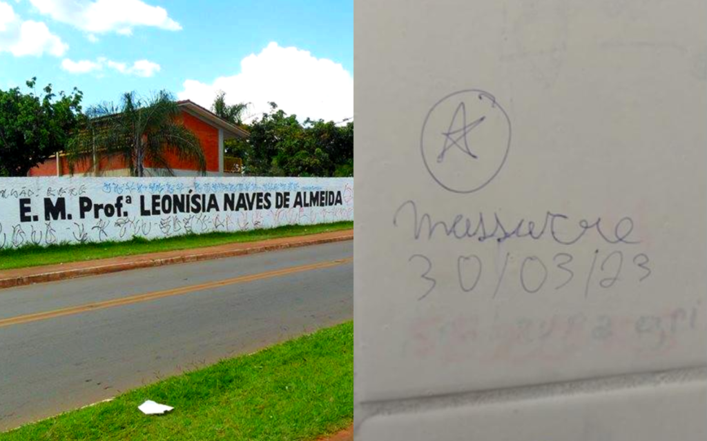 Imagem Ilustrando a Notícia: Ameaça de massacre é encontrada em banheiro de escola em Goiânia