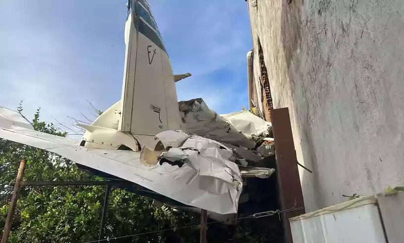 Imagem Ilustrando a Notícia: Avião que caiu em Goiânia pertence à um prefeito e não tem autorização para voar