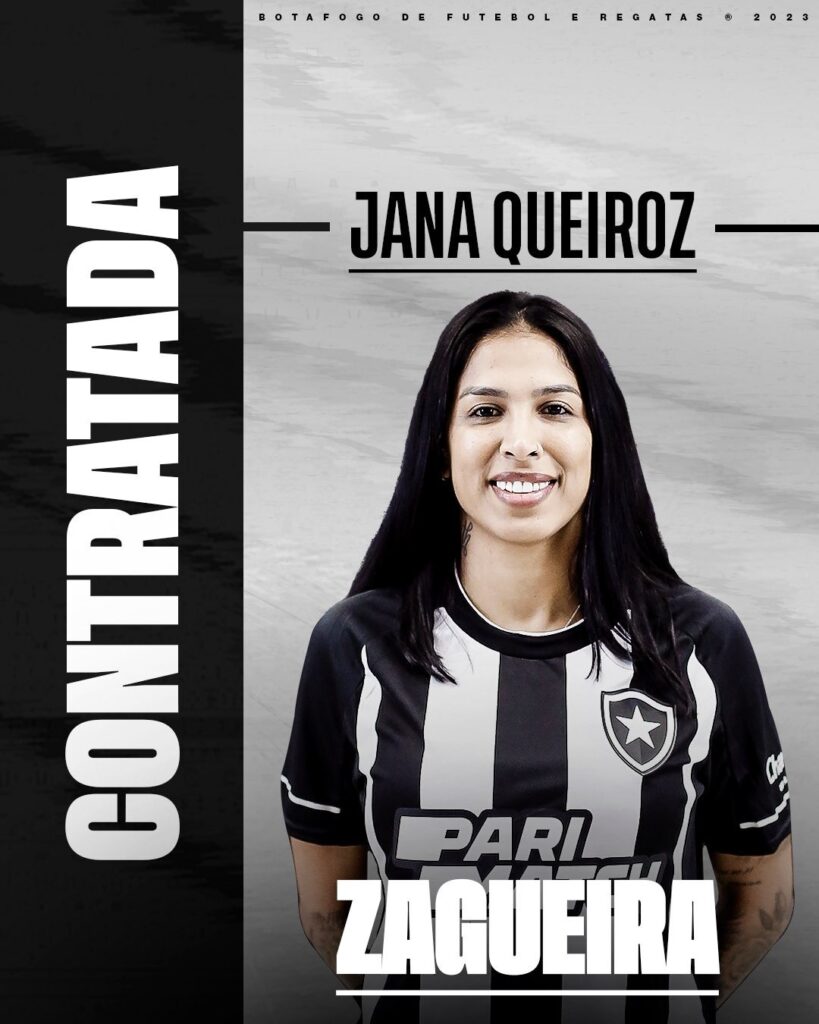 Imagem Ilustrando a Notícia: Zagueira Jana Queiroz acerta com o Botafogo e celebra: “Muito feliz e motivada”