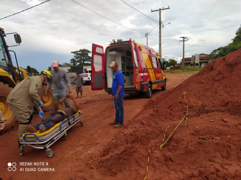 Imagem Ilustrando a Notícia: Homem fica soterrado após acidente em obra no interior de Goiás