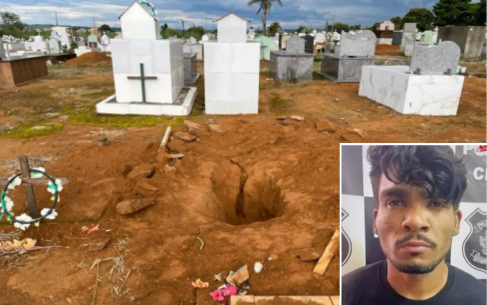 Imagem Ilustrando a Notícia: Túmulo de Lázaro é violado; suspeitos teriam levado cabeça do serial killer