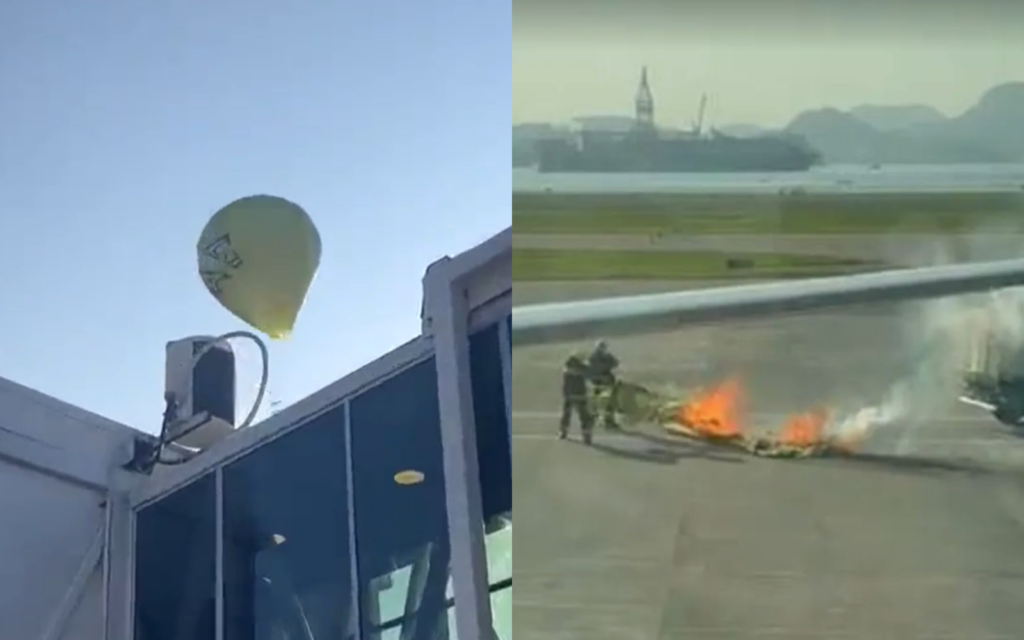Imagem Ilustrando a Notícia: “Balão mata”: objeto atinge avião em abastecimento e quase provoca tragédia no Rio; veja o vídeo