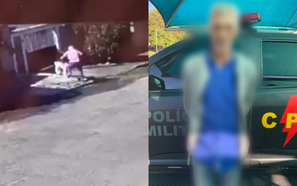 Imagem Ilustrando a Notícia: Vídeo: Homem tenta matar ex-companheira a facadas em frente a neta dela em Piracanjuba