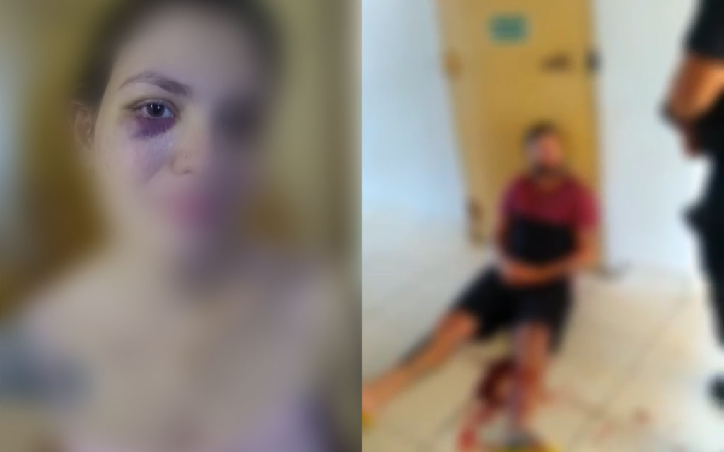 Imagem Ilustrando a Notícia: Mulher se tranca no banheiro para evitar ser esfaqueada por marido em Aparecida; veja o vídeo