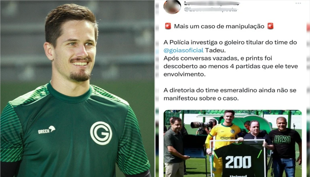 Imagem Ilustrando a Notícia: Goleiro do Goiás diz ser vítima de calúnia sobre participação em manipulação de jogos