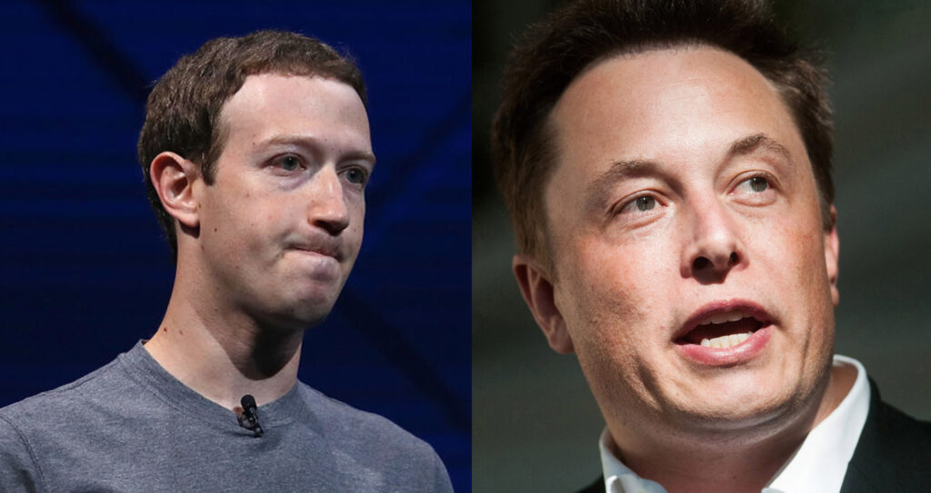 Imagem Ilustrando a Notícia: Elon Musk desafia Mark Zuckerberg para luta em ringue