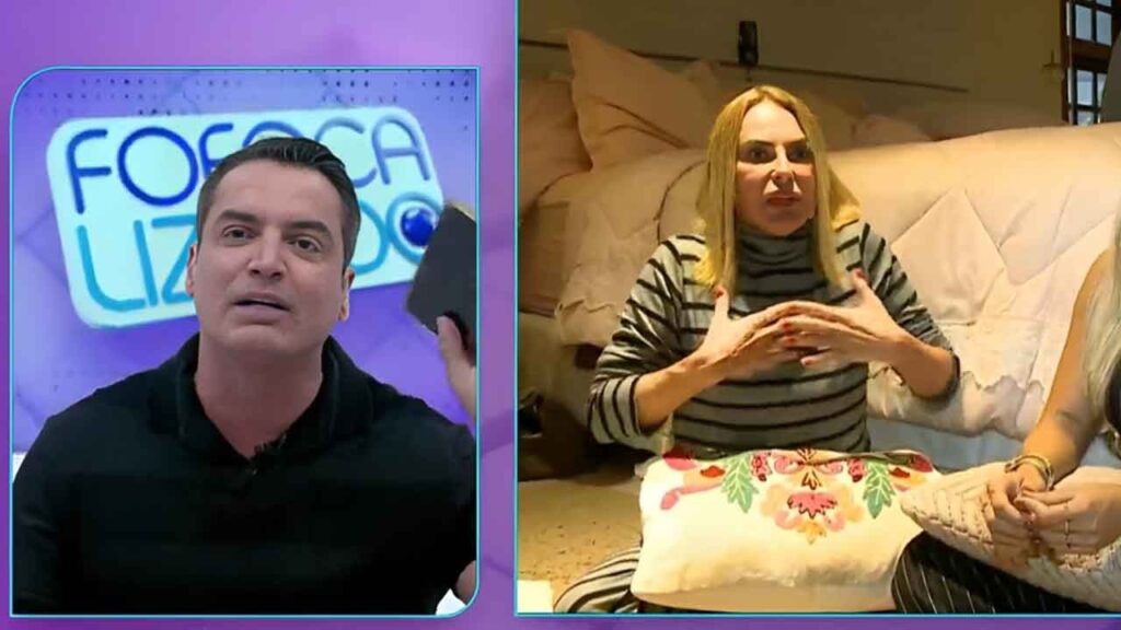 Imagem Ilustrando a Notícia: Mulher de Stênio Garcia se revolta com Leo Dias e pede demissão do jornalista em programa ao vivo