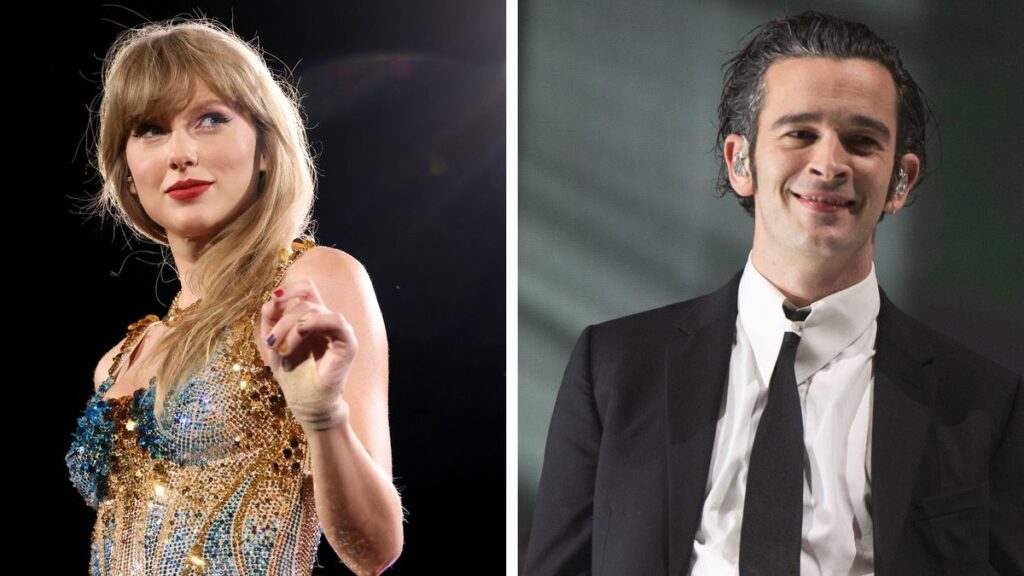 Imagem Ilustrando a Notícia: Taylor Swift e Matty Healy, suposto affair da cantora, terminam namoro