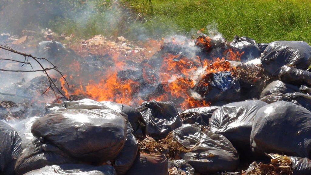Imagem Ilustrando a Notícia: Colocar fogo em lixo doméstico ou entulhos é crime ambiental