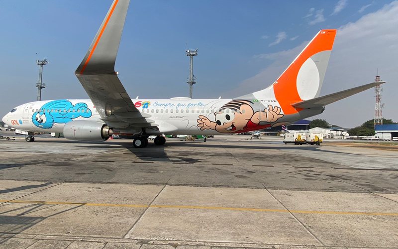 Imagem Ilustrando a Notícia: Gol celebra 60 anos da Turma da Mônica com aeronave personalizada