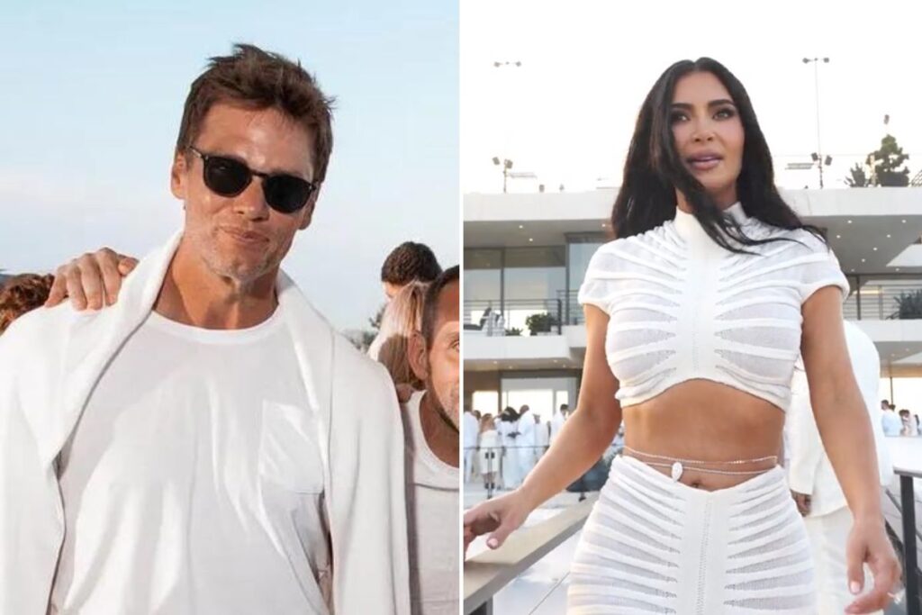 Imagem Ilustrando a Notícia: Kim Kardashian e Tom Brady, ex de Gisele Bündchen, estão vivendo romance, afirma jornal