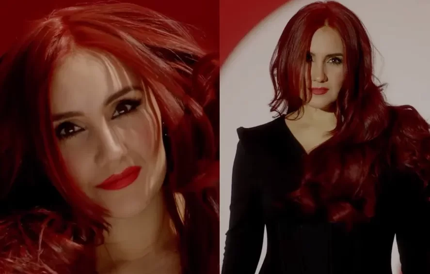 Imagem Ilustrando a Notícia: Dulce María viraliza na web após surpreender fãs aparecendo com cabelos ruivos