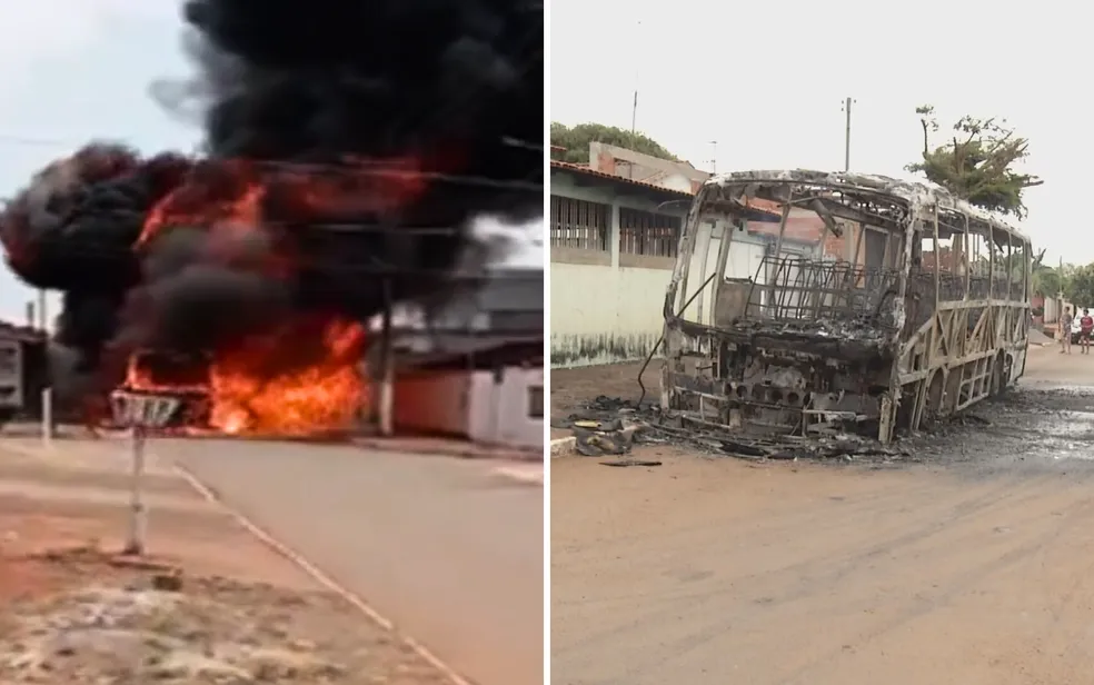 Imagem Ilustrando a Notícia: Homem coloca fogo em ônibus com alunas dentro, em Terezópolis de Goiás